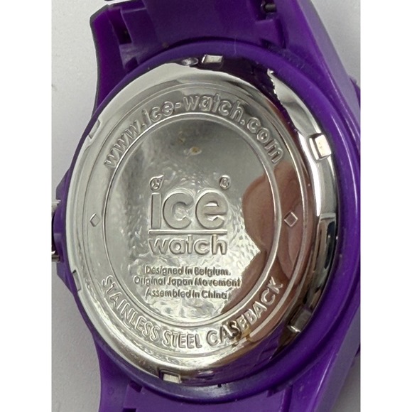 Ice Mens Watch Purple New Battery 40MM 7.5" Plastic Band - Picture 7 of 9